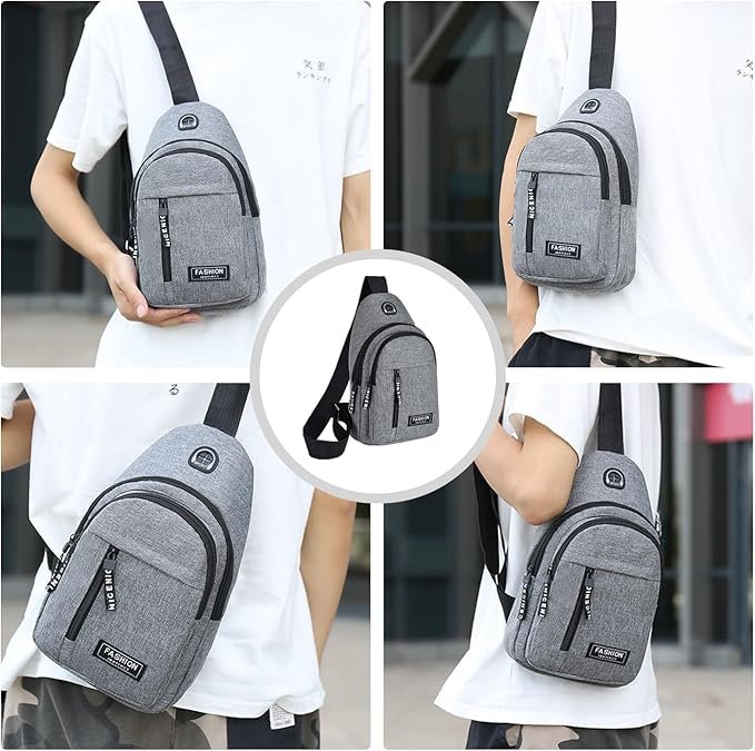 Unisex Waterproof Sling Bag ? Crossbody Shoulder Bag with Adjustable Strap, Lightweight Anti-Theft Chest Bag for Travel, Hiking, Biking & Daily Use