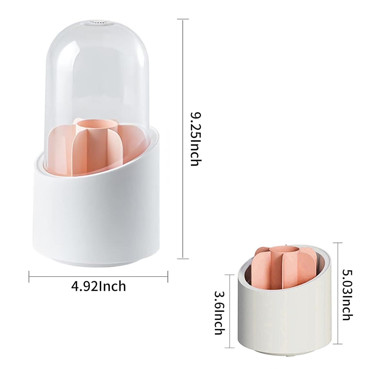 360 Rotating Makeup Brush Holder ? Spinning Cosmetic Organizer with Multiple Compartments, Space-Saving Vanity Storage for Brushes, Lipsticks & Tools