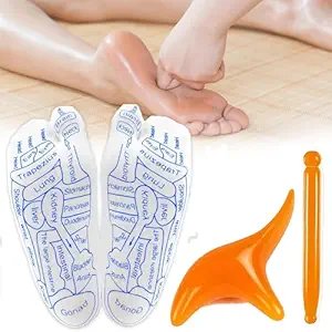 Acupressure Socks with Stick ? Reflexology Foot Massage Socks for Pain Relief & Relaxation, Includes Acupuncture Point Stick for Daily Therapy