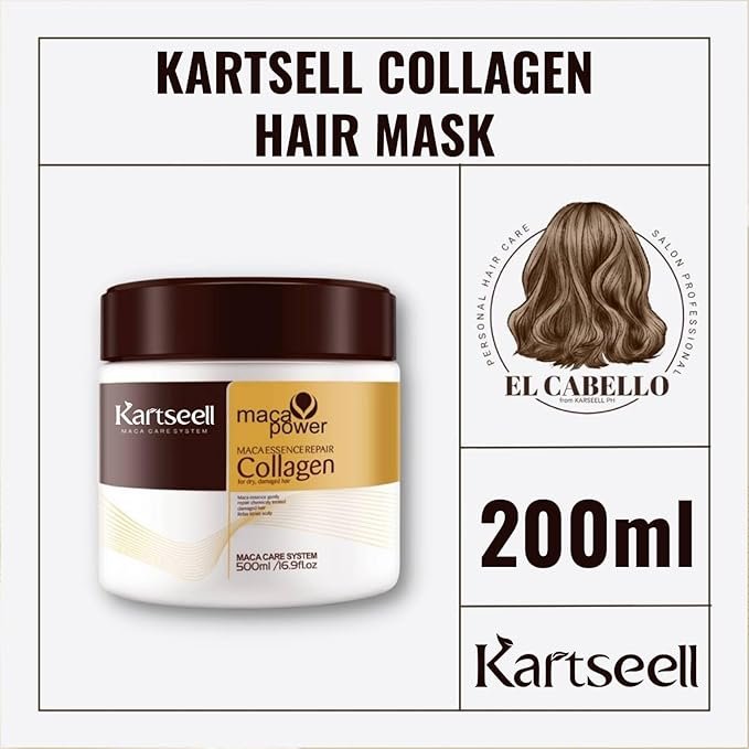Karseell Collagen Hair Mask 500 ML ? Deep Conditioning & Repair Treatment with Collagen & Keratin, Nourishing Hair Pack for Dry, Damaged & Color-Treated Hair