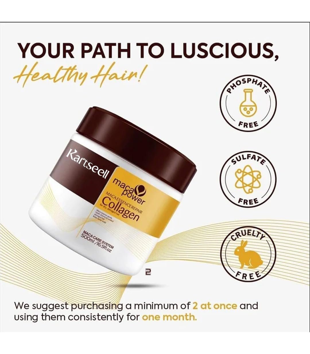 Karseell Collagen Hair Mask 500 ML ? Deep Conditioning & Repair Treatment with Collagen & Keratin, Nourishing Hair Pack for Dry, Damaged & Color-Treated Hair