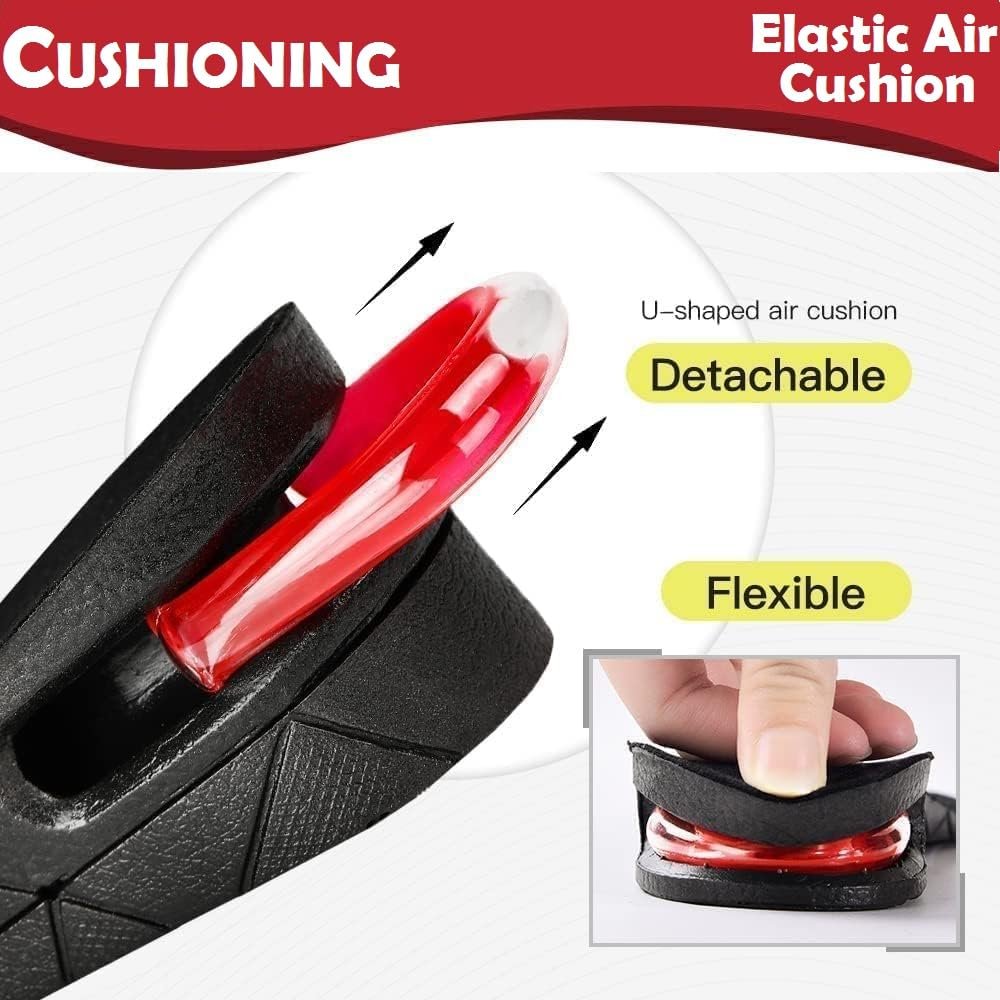 4 Layer Shoe Insole Pair ? Adjustable Height Increase Insoles for Men & Women, Comfortable Shock-Absorbing Heel Lift Inserts for All Footwear