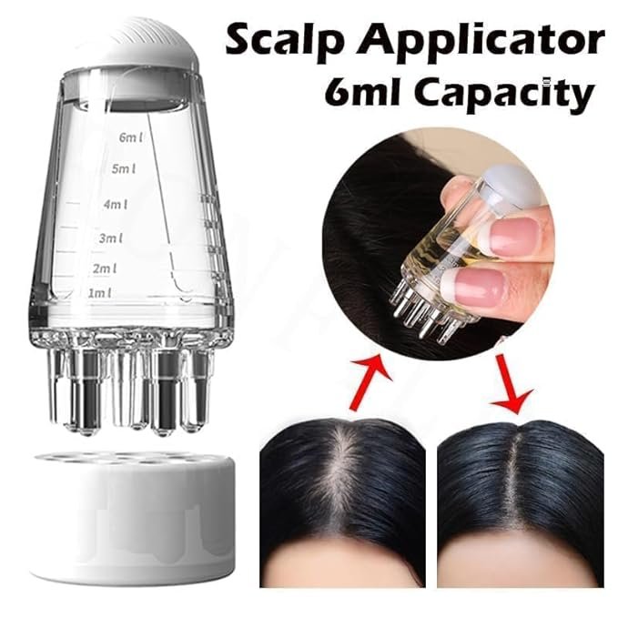 Hair Oil Applicator Bottle with Comb ? Scalp Massager & Even Oil Distribution Tool for Hair Growth & Nourishment | Leak-Proof, Easy-to-Use Applicator for Men & Women