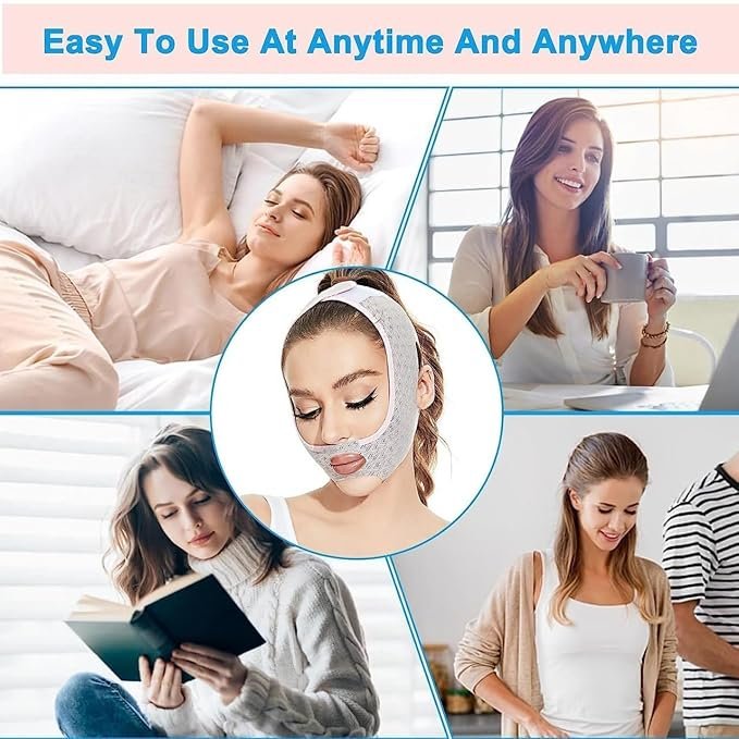 Face Slimming Mask ? V Line Lifting Mask for Double Chin Reduction & Firming | Reusable V-Shaped Face Belt for Women & Men | Skin Tightening Face Lifter