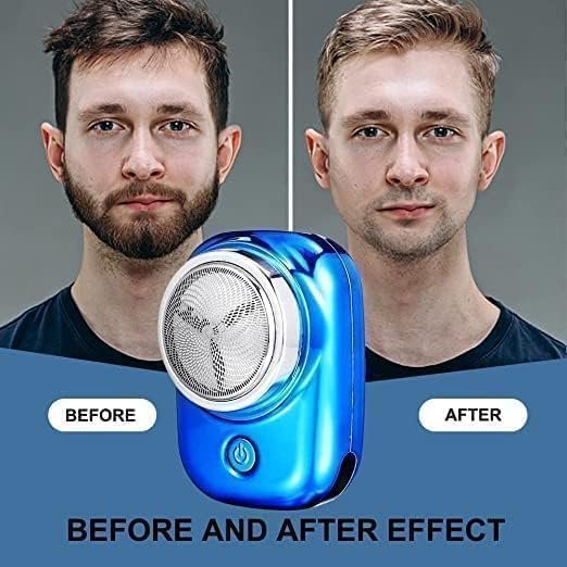Mini Electric Shaver Trimmer for Men ? Portable Rechargeable Face & Beard Razor | USB Charging, Travel-Friendly Compact Grooming Tool for Clean Shave & Trimming