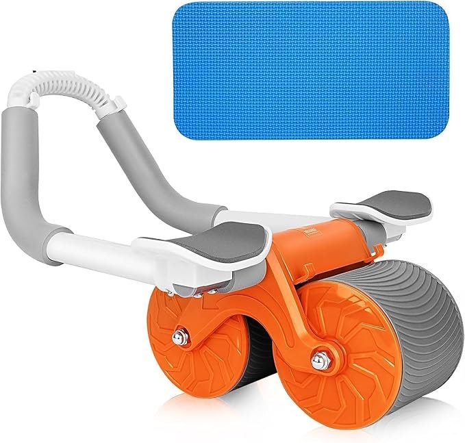 Abdominal Rebound Wheel ? Automatic Rebound Ab Roller with Knee Pad | Core Exercise Equipment for Home Workout, Abs & Full Body Training