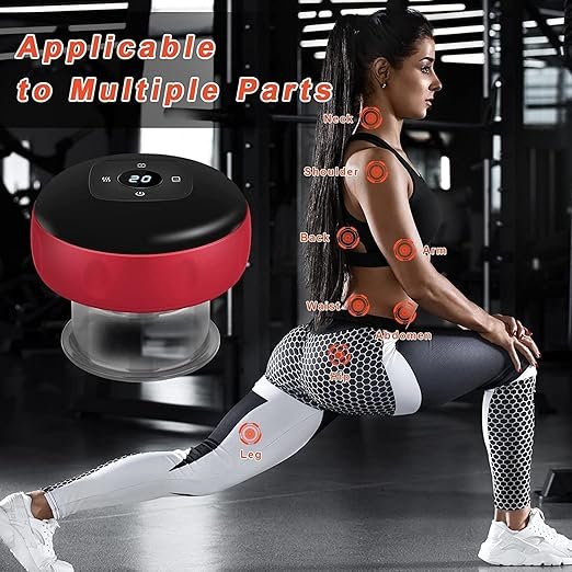 Electric Cupping Therapy Set ? Smart Cupping Massager with Red Light & Adjustable Suction | Rechargeable Body Muscle Relaxation Device for Back, Neck, Shoulder Pain Relief