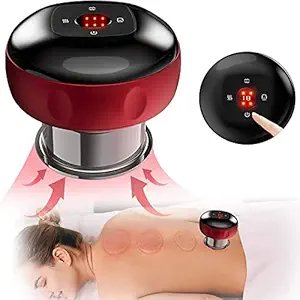 Electric Cupping Therapy Set ? Smart Cupping Massager with Red Light & Adjustable Suction | Rechargeable Body Muscle Relaxation Device for Back, Neck, Shoulder Pain Relief
