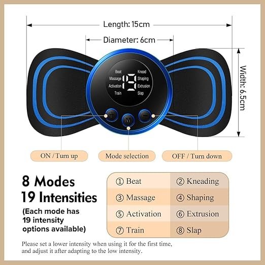 EMS Body Massager ? Wireless Muscle Stimulator for Pain Relief, Fat Burning & Muscle Toning | Portable Rechargeable Pads for Abdomen, Arms, Legs & Back