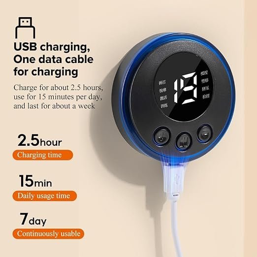 EMS Body Massager ? Wireless Muscle Stimulator for Pain Relief, Fat Burning & Muscle Toning | Portable Rechargeable Pads for Abdomen, Arms, Legs & Back