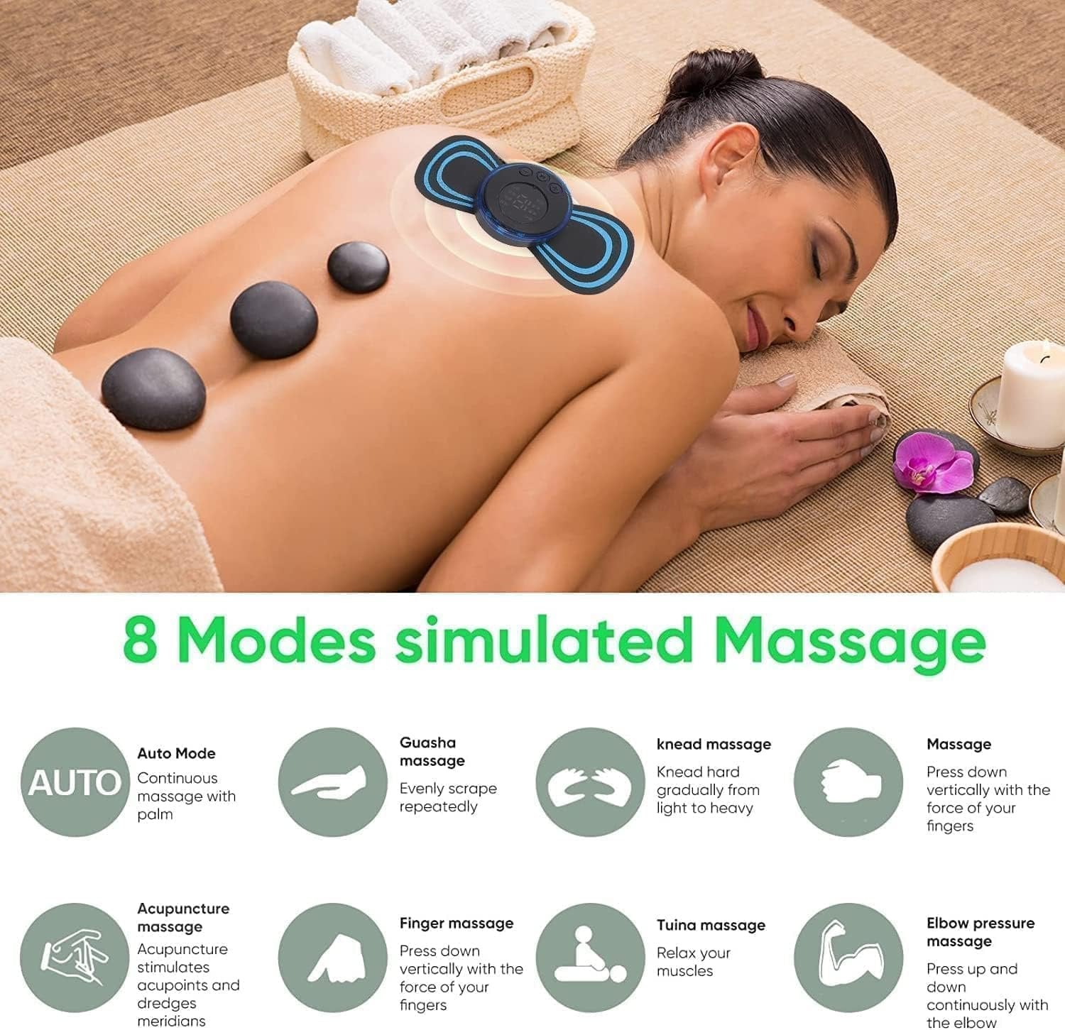 EMS Body Massager ? Wireless Muscle Stimulator for Pain Relief, Fat Burning & Muscle Toning | Portable Rechargeable Pads for Abdomen, Arms, Legs & Back
