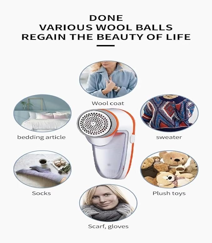 Nova Lint Remover for Clothes ? Powerful Fabric Shaver with Stainless Steel Blades | Removes Lint, Fuzz & Pills from Sweaters, Wool & Upholstery