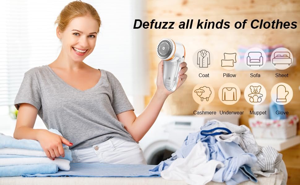 Nova Lint Remover for Clothes ? Powerful Fabric Shaver with Stainless Steel Blades | Removes Lint, Fuzz & Pills from Sweaters, Wool & Upholstery