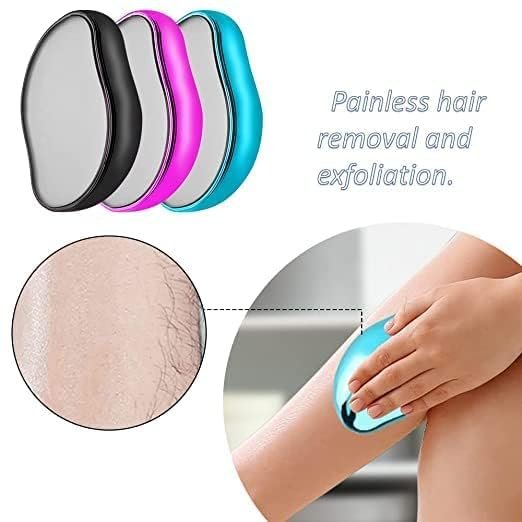 Crystal Hair Remover for Women & Men ? Painless Reusable Hair Eraser for Legs, Arms & Body | Exfoliating Hair Removal Stone for Smooth Skin