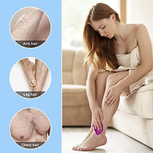 Crystal Hair Remover for Women & Men ? Painless Reusable Hair Eraser for Legs, Arms & Body | Exfoliating Hair Removal Stone for Smooth Skin