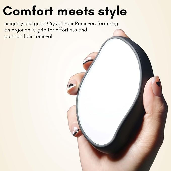 Crystal Hair Remover for Women & Men ? Painless Reusable Hair Eraser for Legs, Arms & Body | Exfoliating Hair Removal Stone for Smooth Skin