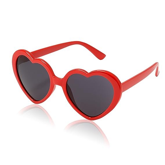 2 in 1 Heart Shaped Diffraction Glasses ? Light Diffraction Rainbow Rave Sunglasses for Parties, Festivals & Concerts | Stylish Heart Lens Goggles for EDM & DJ Events