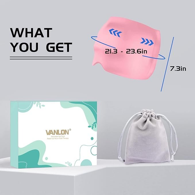 Migraine Relief Cap ? Gel Ice Headache Hat for Migraine, Stress & Sinus Relief | Stretchable Cold Therapy Cap for Puffy Eyes, Tension & Pain Relief