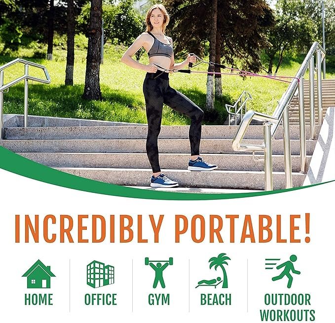 Power Resistance Band | Heavy-Duty Workout Bands for Strength Training, Yoga, Pilates & Home Gym | Durable, Stretchable & Portable Fitness Bands for Men & Women