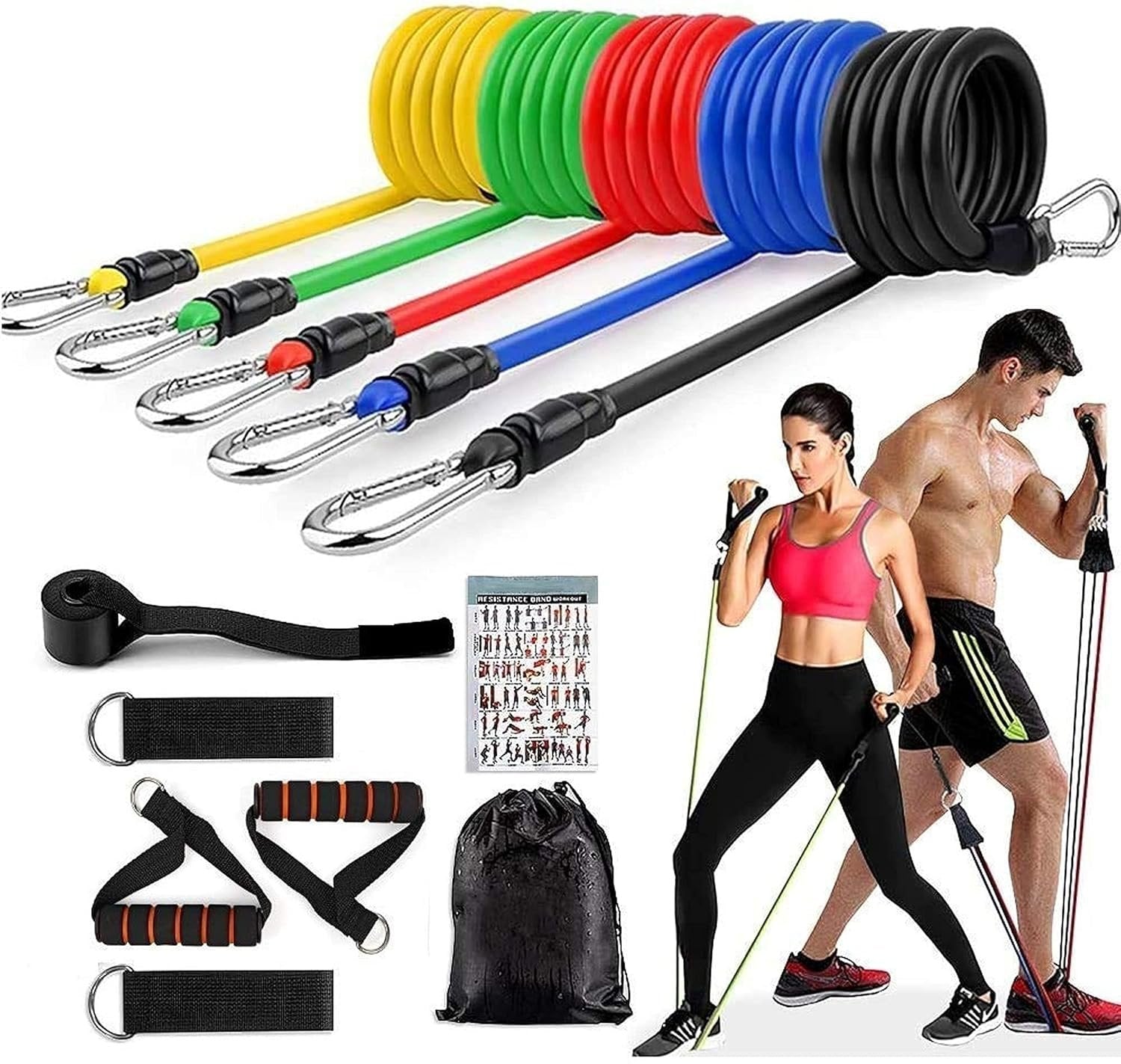 Power Resistance Band | Heavy-Duty Workout Bands for Strength Training, Yoga, Pilates & Home Gym | Durable, Stretchable & Portable Fitness Bands for Men & Women