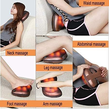 Car & Home Massager Pillow | Electric Shiatsu Neck & Back Massage Cushion with Heat | Portable Body Massager for Shoulder, Lumbar, Office & Travel Use