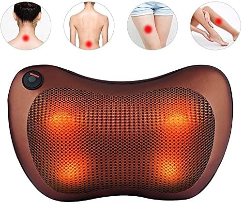 Car & Home Massager Pillow | Electric Shiatsu Neck & Back Massage Cushion with Heat | Portable Body Massager for Shoulder, Lumbar, Office & Travel Use