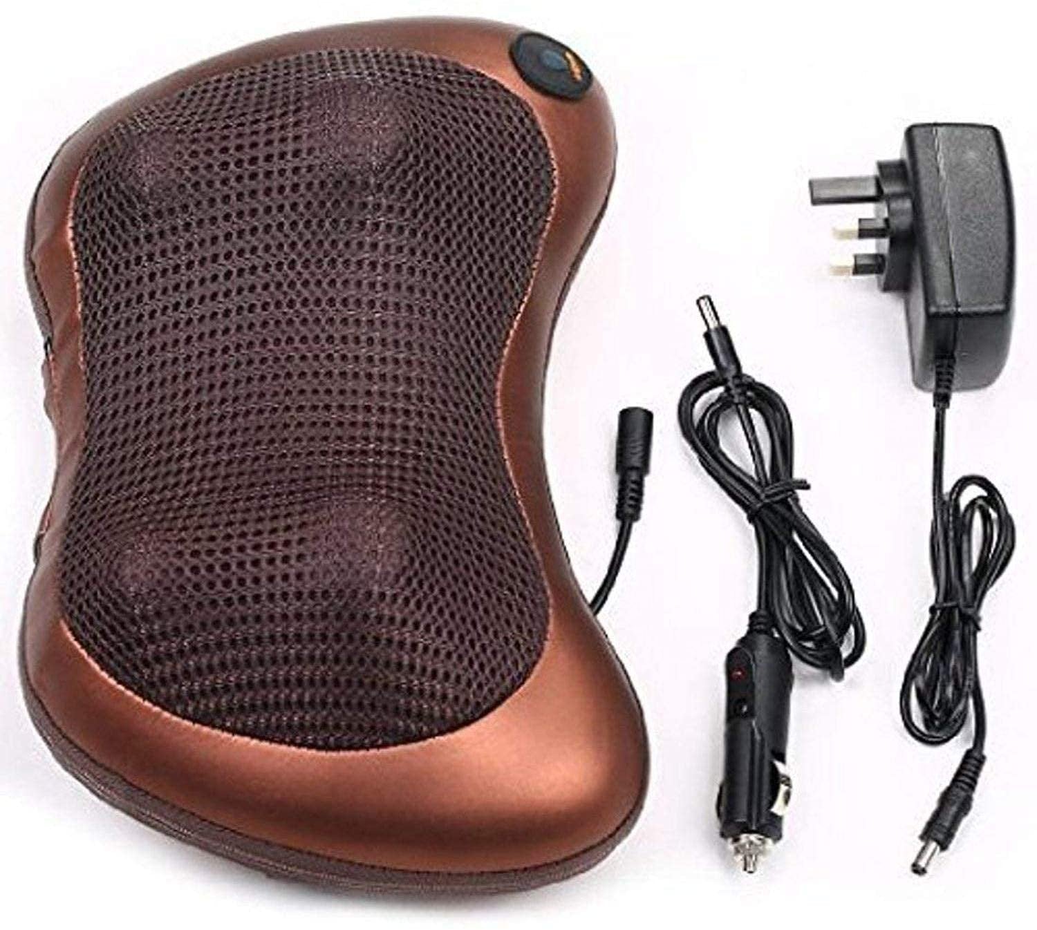 Car & Home Massager Pillow | Electric Shiatsu Neck & Back Massage Cushion with Heat | Portable Body Massager for Shoulder, Lumbar, Office & Travel Use