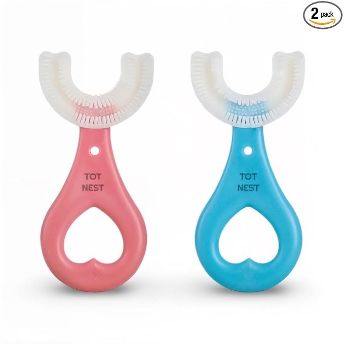 Baby U Shape Toothbrush | Silicone Soft Toothbrush for Infants & Toddlers | Safe BPA-Free Oral Care Trainer for Early Teeth Cleaning