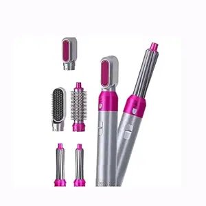5 In 1 Hot Air Styler | Multifunctional Hair Dryer & Styler with Curling, Straightening & Volumizing Attachments | Fast Heat & Ionic Technology