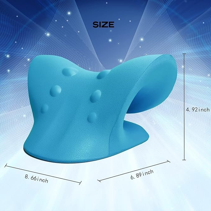 Neck and Shoulder Relaxer ? Cervical Traction Device for Pain Relief & Posture Correction ? Ergonomic Orthopedic Pillow for Neck Stiffness & Muscle Relaxation