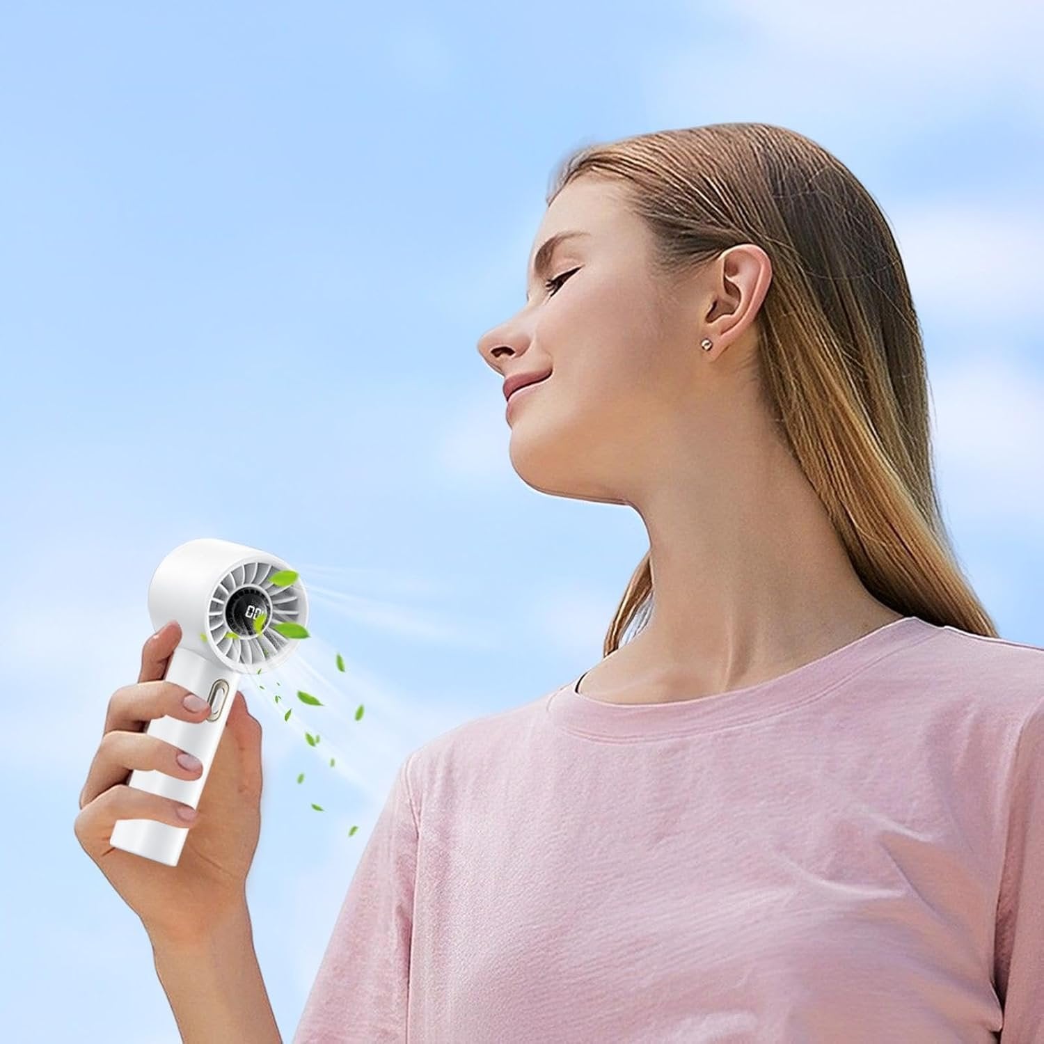 Pocket Cooling Fan ? Powerful Mini Handheld Fan, USB Rechargeable, 3-Speed Settings, Quiet Portable Personal Fan for Travel, Office, Outdoor, and Home Use