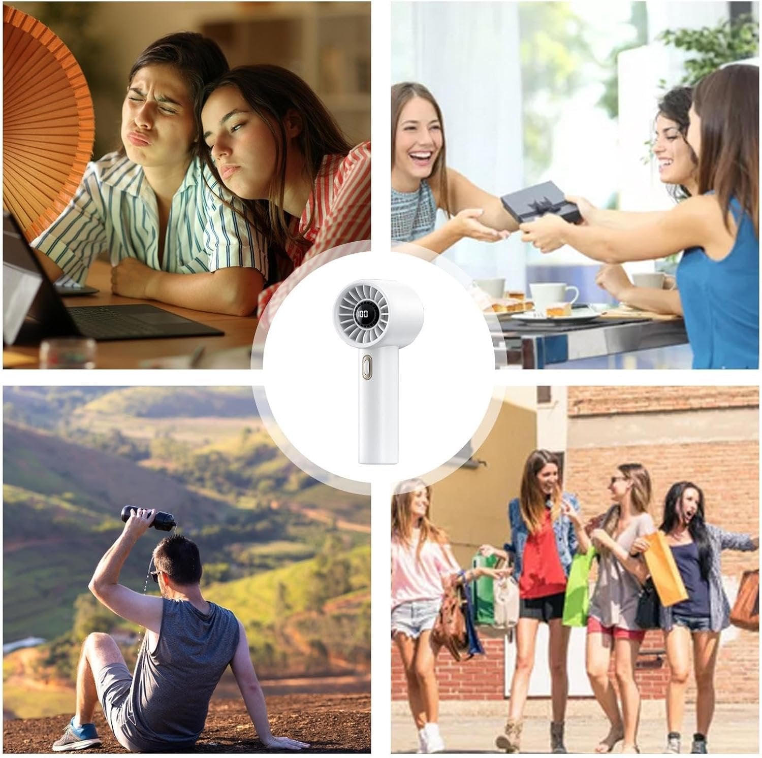 Pocket Cooling Fan ? Powerful Mini Handheld Fan, USB Rechargeable, 3-Speed Settings, Quiet Portable Personal Fan for Travel, Office, Outdoor, and Home Use