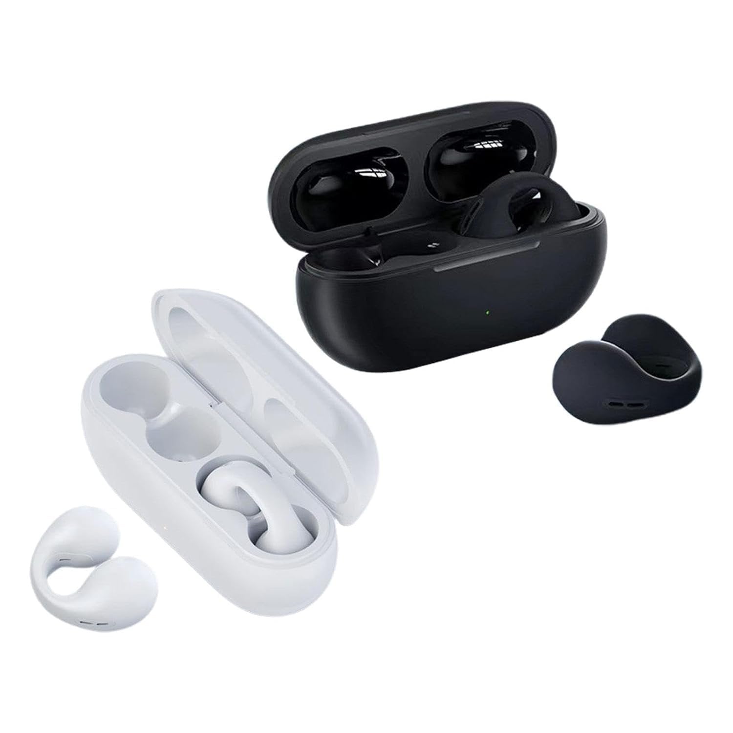 Wireless Clip Earbuds ? Bluetooth 5.3 Earphones with Built-in Mic, Secure Clip-On Design, Noise Reduction, Long Battery Life, Sweatproof for Sports & Travel