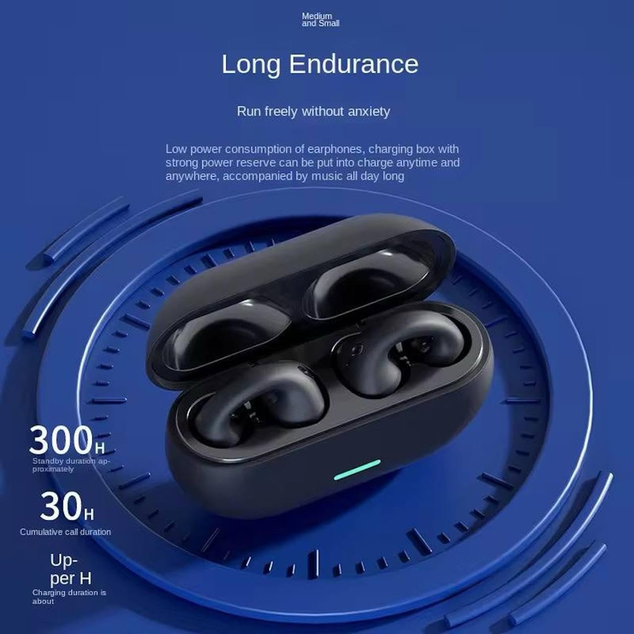 Wireless Clip Earbuds ? Bluetooth 5.3 Earphones with Built-in Mic, Secure Clip-On Design, Noise Reduction, Long Battery Life, Sweatproof for Sports & Travel