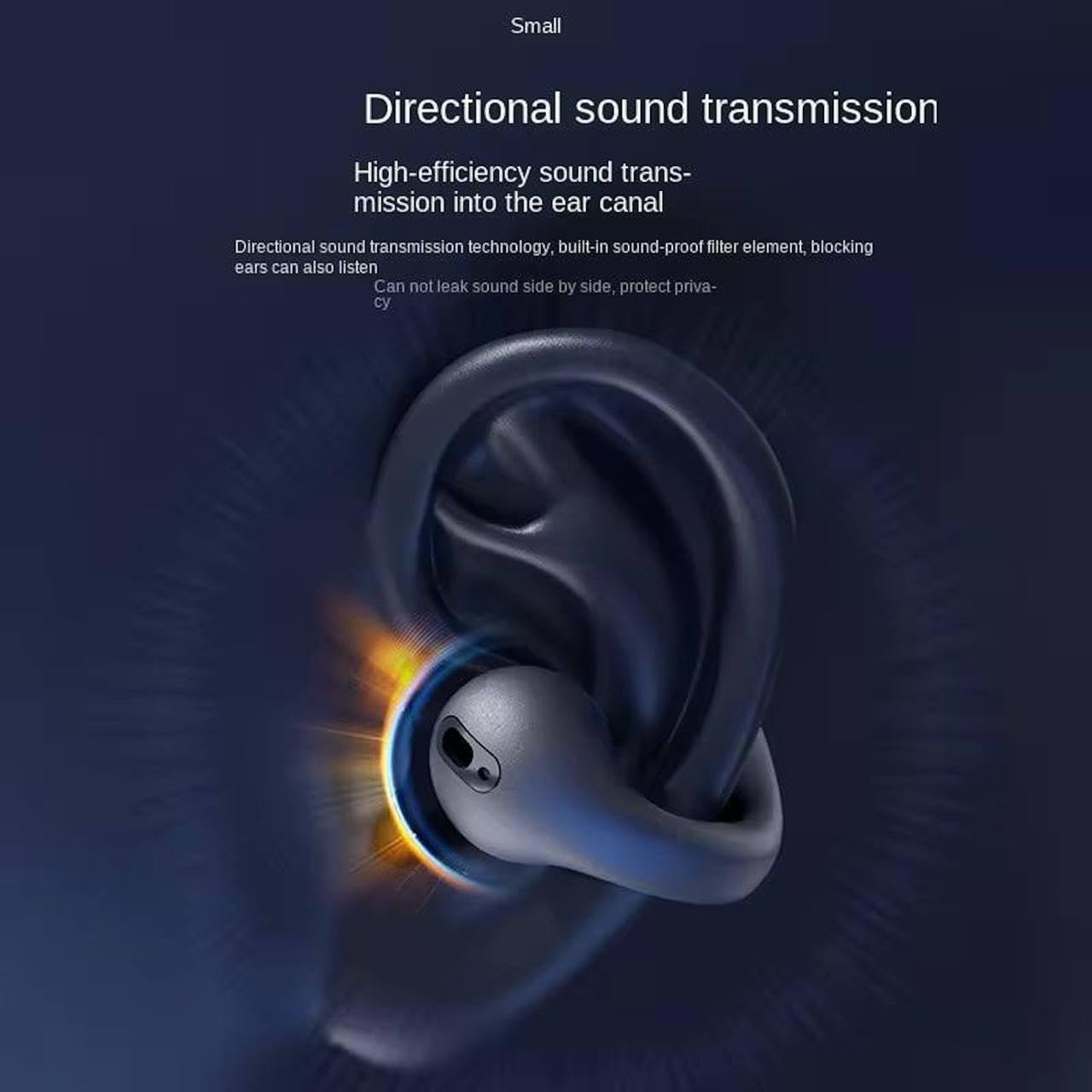 Wireless Clip Earbuds ? Bluetooth 5.3 Earphones with Built-in Mic, Secure Clip-On Design, Noise Reduction, Long Battery Life, Sweatproof for Sports & Travel