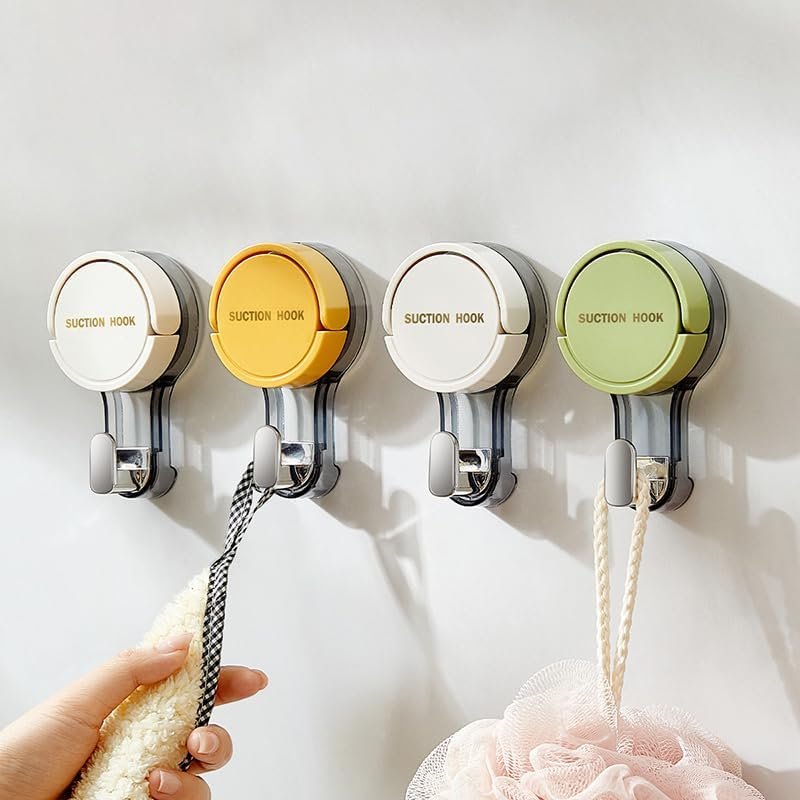 Reusable Suction Hook ? Heavy Duty Wall Hook with Strong Vacuum Seal, No-Drill Removable Adhesive Hook for Bathroom, Kitchen & Home Organization