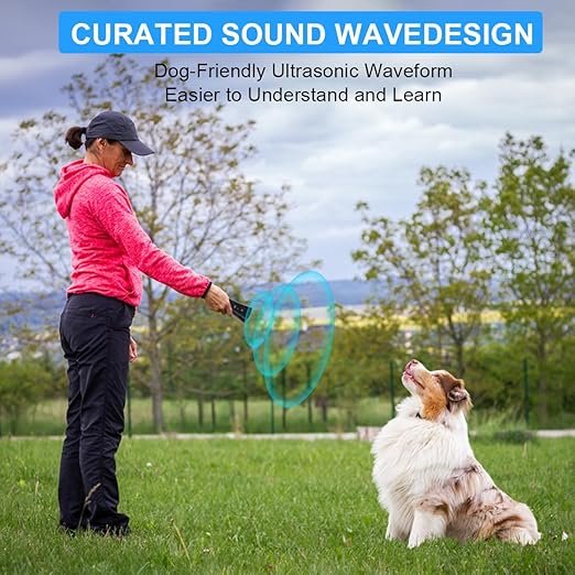 Super Ultrasonic Dog Chaser ? Handheld Anti-Bark Dog Repellent & Training Device with LED Light, Safe & Humane Pet Deterrent for Outdoor & Home Use