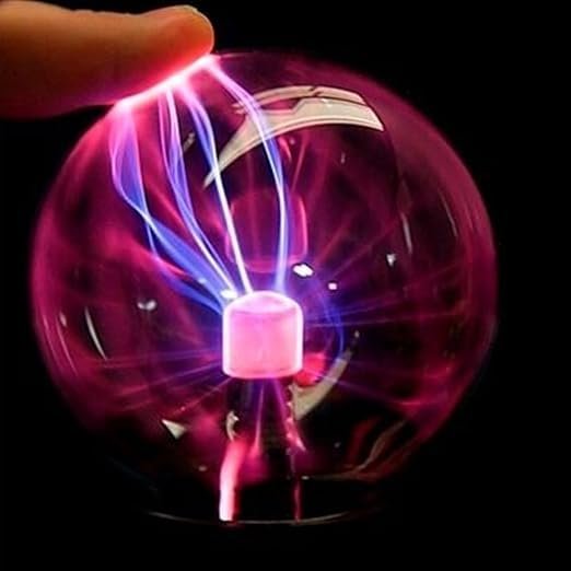 Plasma Ball Lamp ? USB & Battery Powered Touch Sensitive Magic Plasma Globe Light for Kids, Desk Decor, Parties & Science Fun