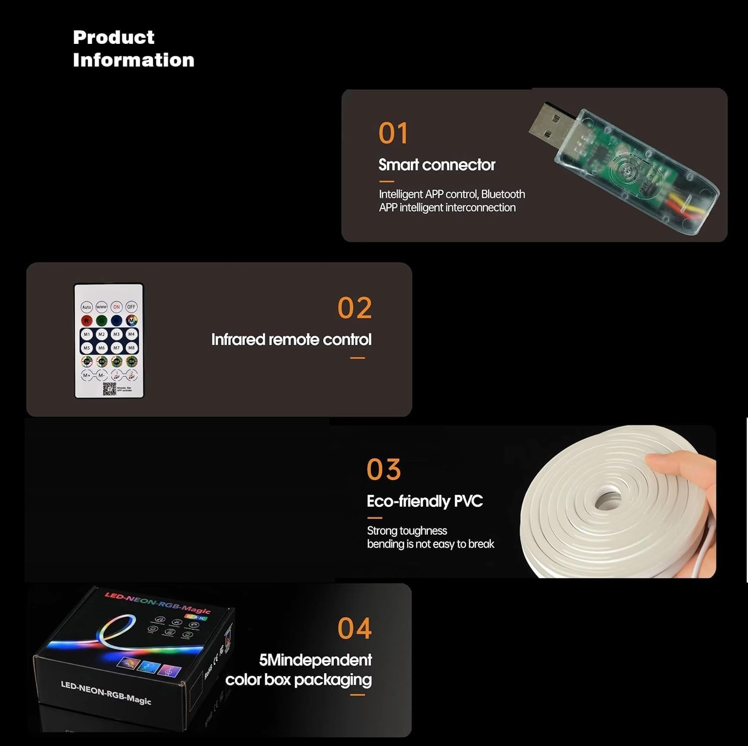 5 Meter Smart Neon Strip Light ? RGB LED Flexible Light with App & Remote Control, Music Sync, DIY Modes, Waterproof for Room, TV, Gaming & Party Decor