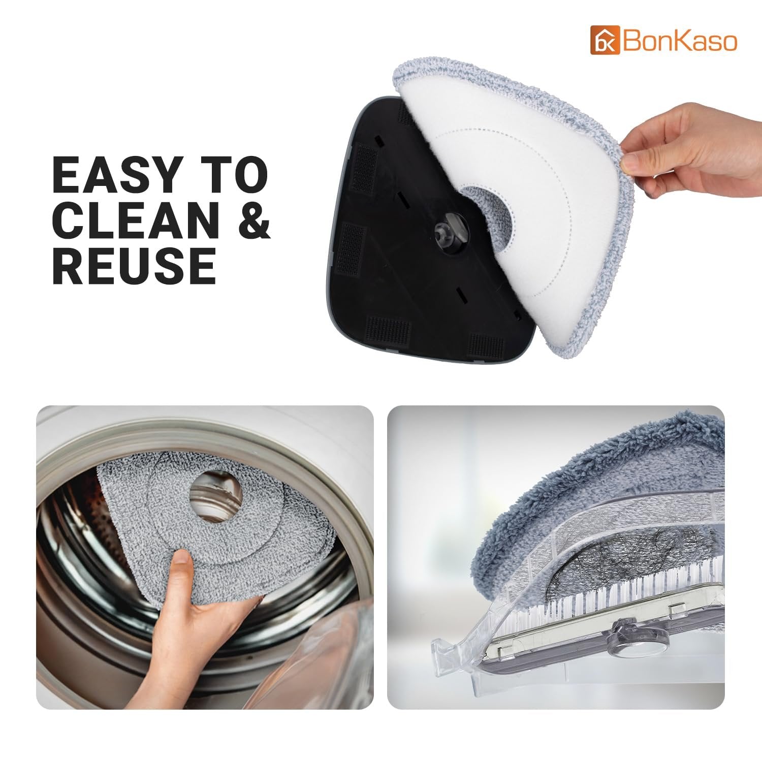 Spin Mop and Bucket Set ? 360? Rotating Microfiber Mop with Easy Self-Wringing System, Stainless Steel Handle & Wheels, Floor Cleaning Mop for Home & Kitchen