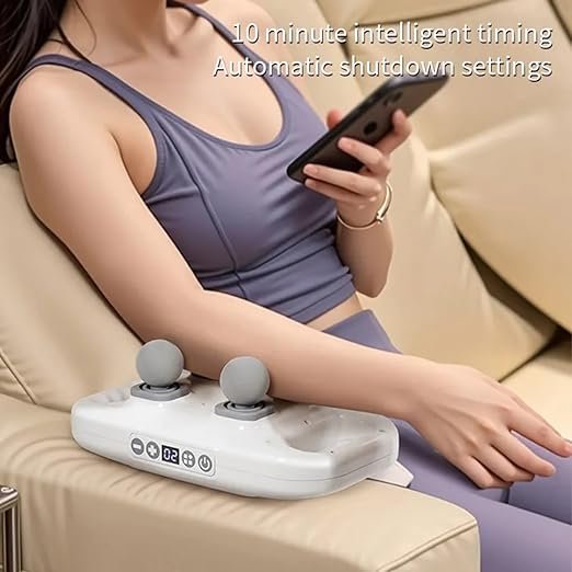 Four Headed Massager Gun ? Deep Tissue Massage Gun with 4 Interchangeable Heads & Adjustable Speed, Muscle Relaxation Tool for Pain Relief & Recovery