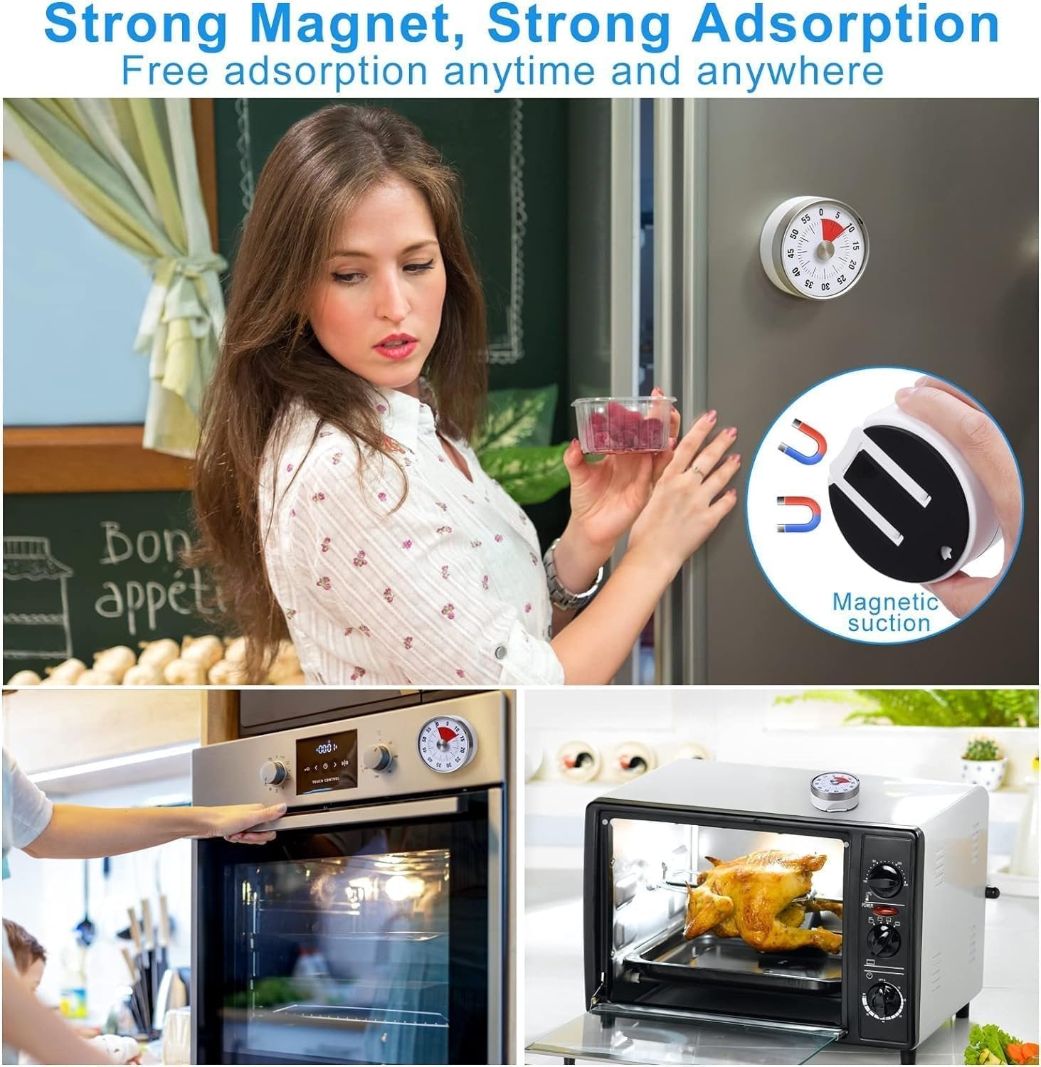 Mechanical Alarm Clock ? Classic Analog Table Clock with Loud Bell Ring, Battery Operated, Silent No-Tick Movement, Vintage Design for Bedroom & Office