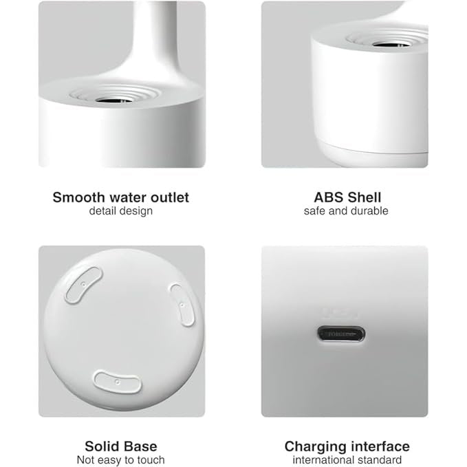 Anti Gravity Humidifier ? LED Visual Water Drop Mist Maker with Cool Fog Effect, USB Silent Air Humidifier for Home, Office & Bedroom Decor
