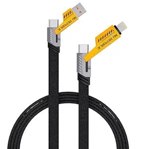 4 in 1 Charging Cable ? Multi USB Fast Charger Cord with Type-C, Micro USB, Lightning Connectors, Nylon Braided Universal Cable for Phones & Devices