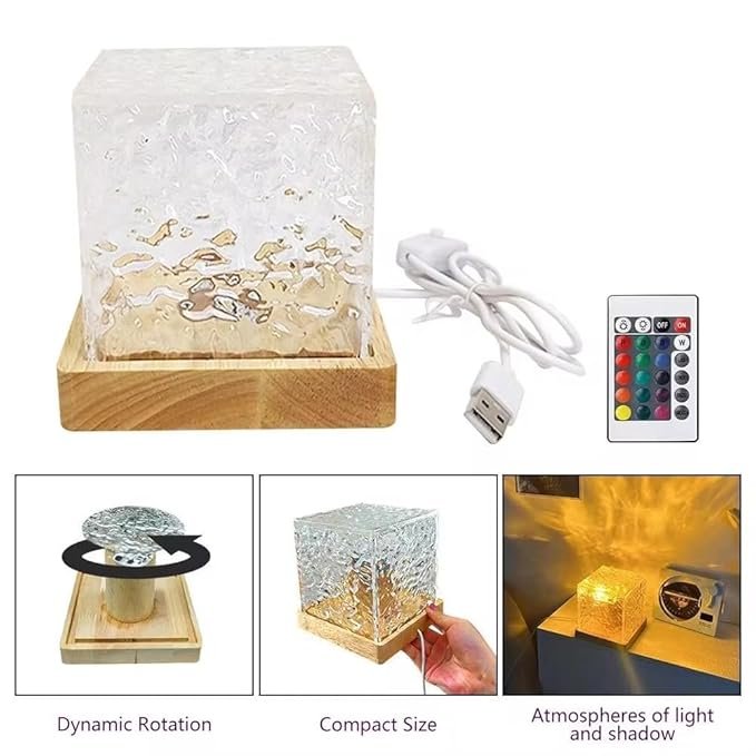 Ocean Wave Projector Night Light ? LED Water Ripple Light with Bluetooth Speaker & Remote Control, Soothing Mood Lamp for Bedroom, Baby & Relaxation