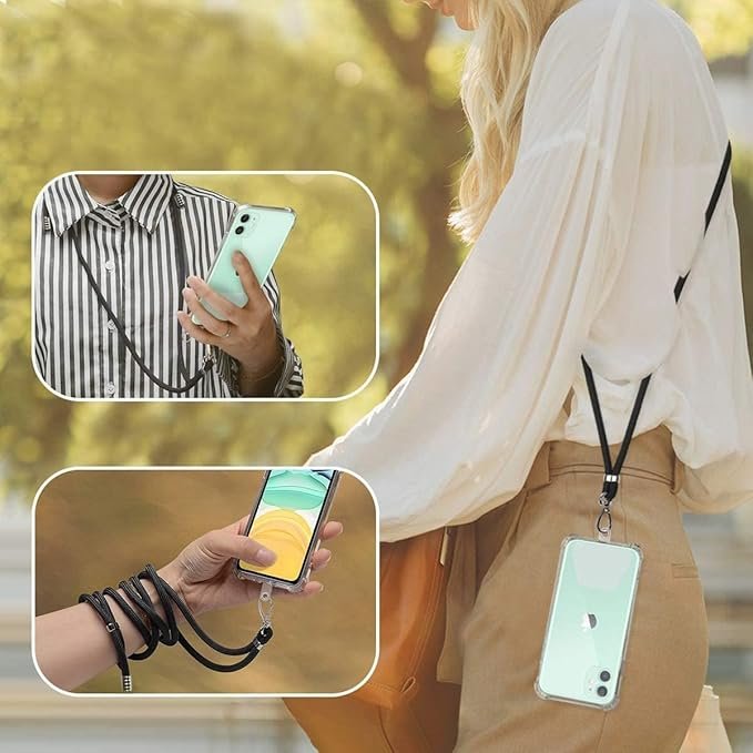 Mobile Lanyard ? Universal Phone Neck Strap with Adjustable Length, Detachable Tether for All Smartphones, Hands-Free Holder for Travel, Work & Outdoor Use