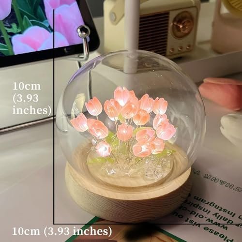Tulip Lamp ? Aesthetic LED Flower Night Light for Bedroom Decor, Soft Warm Glow, USB Powered Table Lamp for Girls, Gifts & Home Ambience
