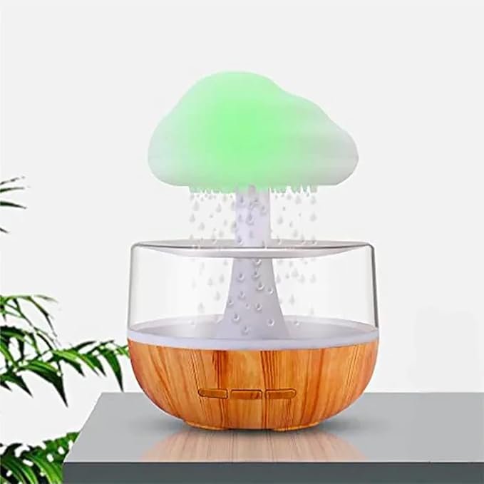 Rain Cloud Humidifier ? Cute Cloud-Shaped Cool Mist Humidifier with LED Night Light | Aromatherapy Diffuser for Bedroom, Home, Office & Kids Room (USB Powered)