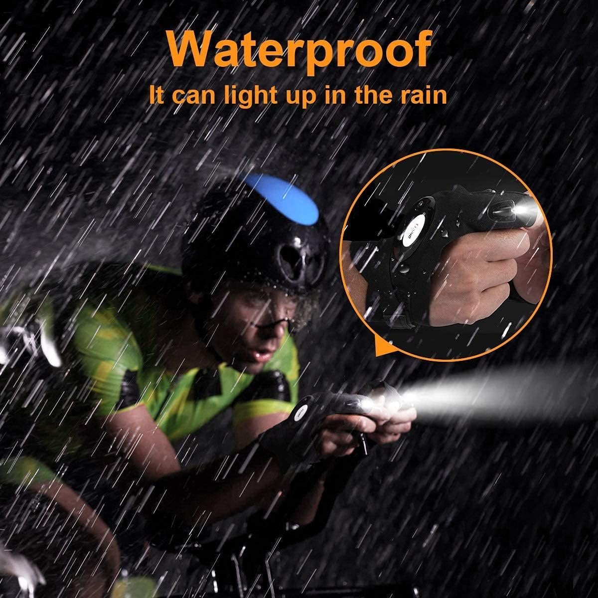 LED Flashlight Gloves ? Hands-Free Light Gloves with Finger LEDs for Night Work, Repair, Fishing, Camping & Outdoor Use | Adjustable Strap, Waterproof & Rechargeable