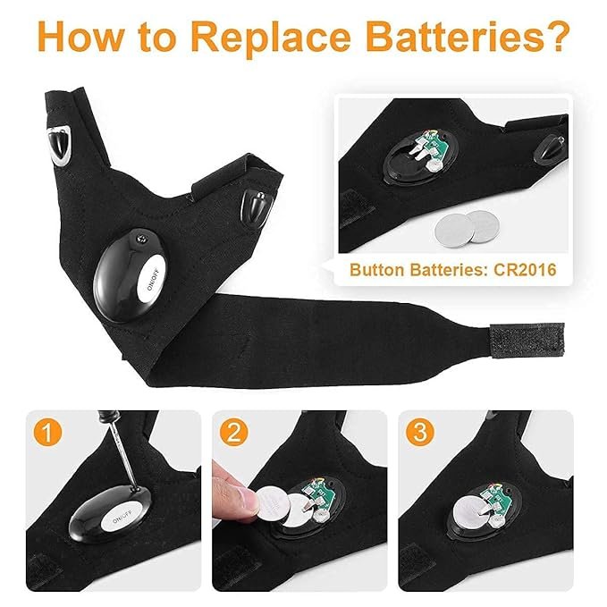 LED Flashlight Gloves ? Hands-Free Light Gloves with Finger LEDs for Night Work, Repair, Fishing, Camping & Outdoor Use | Adjustable Strap, Waterproof & Rechargeable